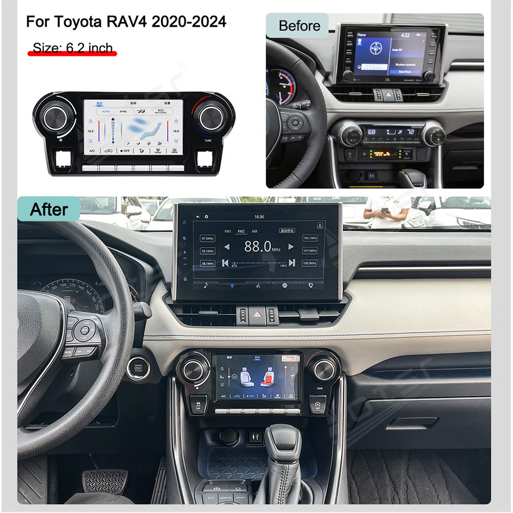 Car Accessories App - 도요타 RAV4 2020-2024용 터치 & 버튼