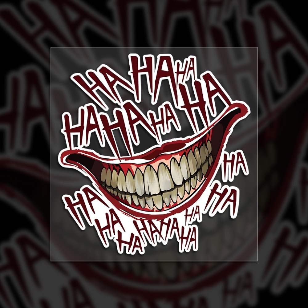 Car Accessories Joker - JDM Clown Mouth HAHAHA 오토바이 스티커