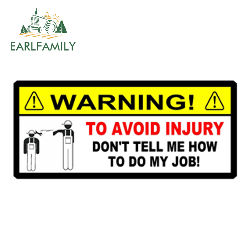 Car Accessories Job - EARLFAMILY-부상을 피하기 위해 경고 13cm x