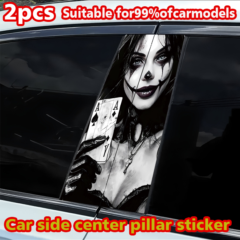 Car Accessories Joker - 2pcs 자동차 B-필러 스티커 조커 소녀
