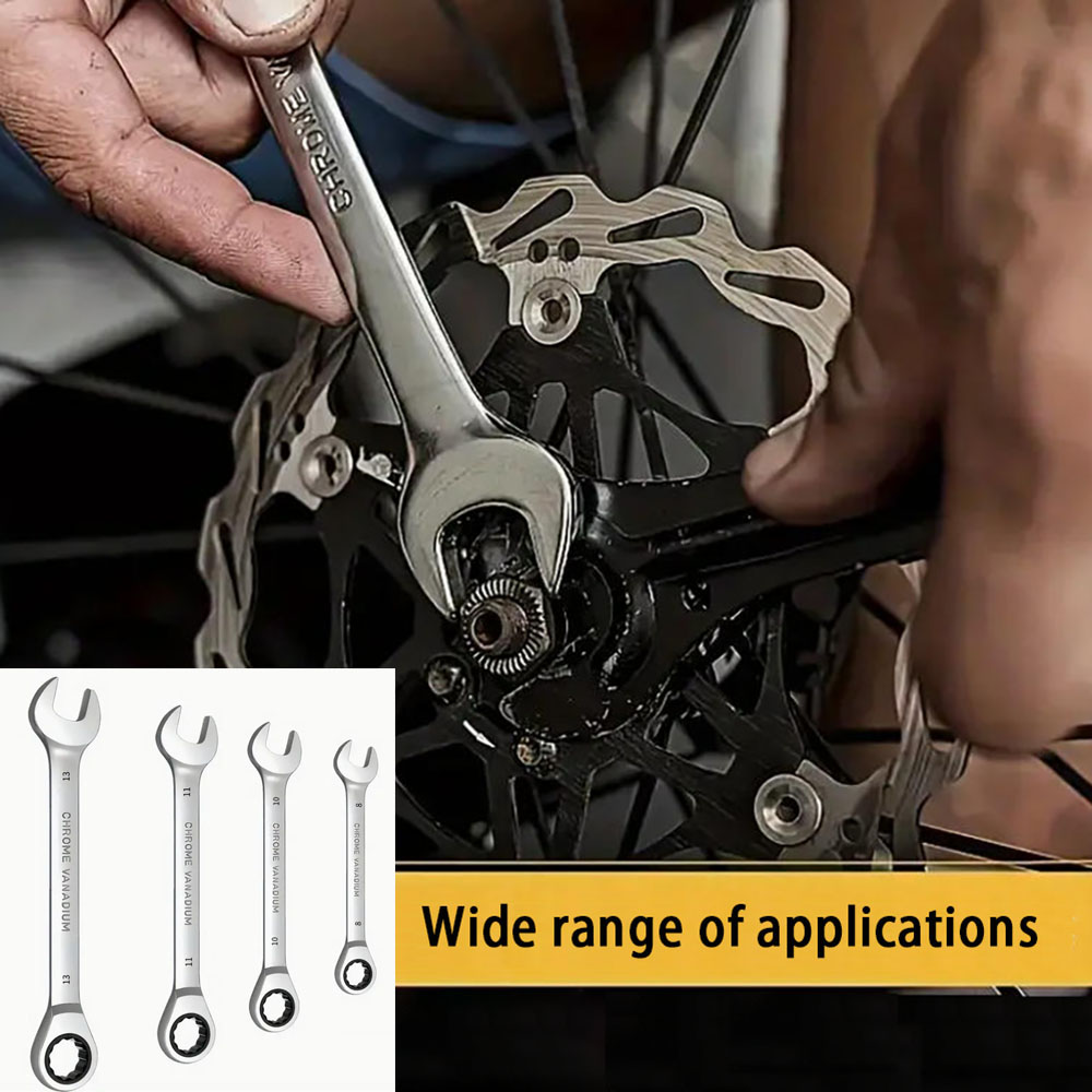 Car Accessories Job - 4개/세트 다기능 래칫 콤비네이션 렌치 세트