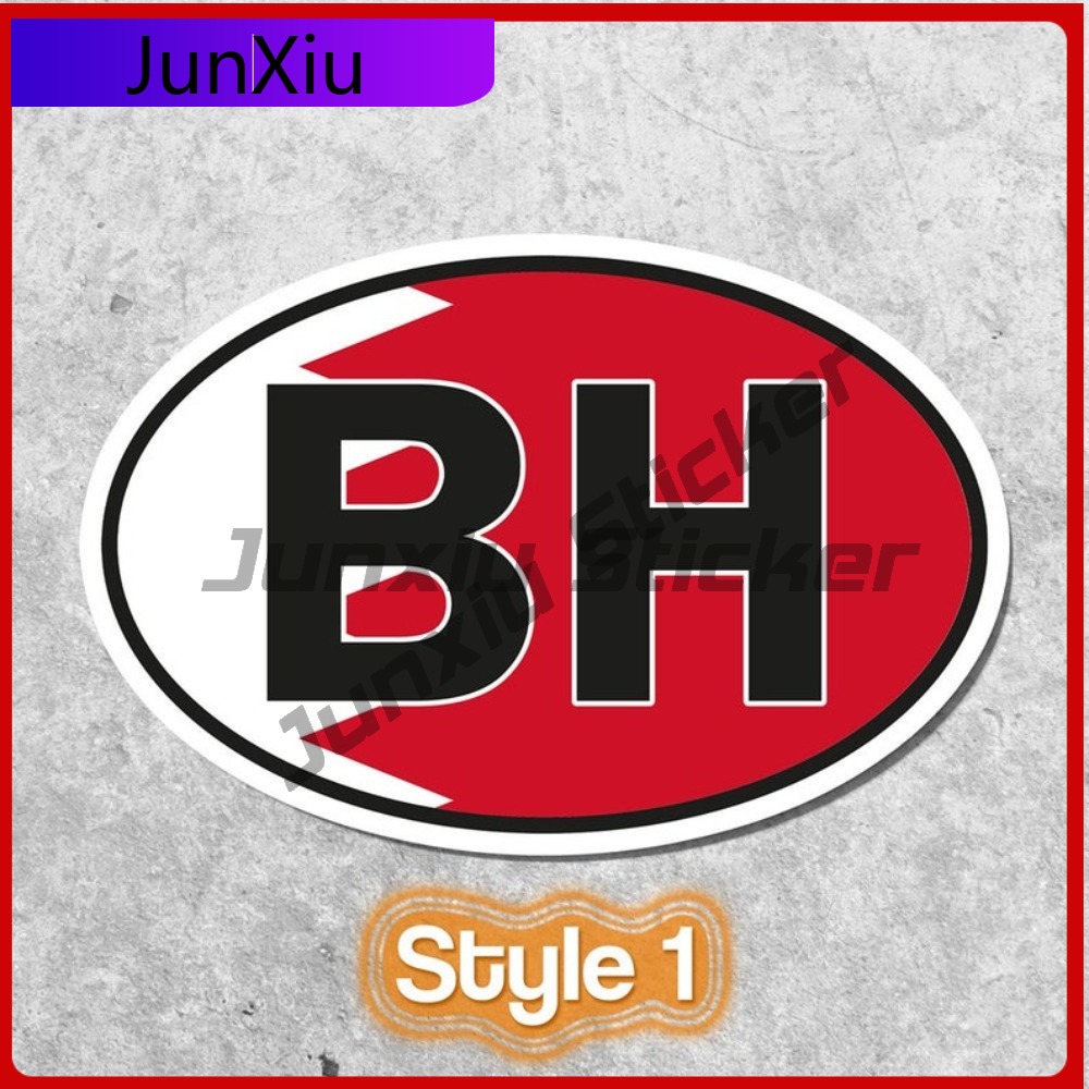 바레인 BH 스티커 타원형 깃발 방수 데칼 재미있는 자 - Car Accessories Bahrain 리뷰 및 가격