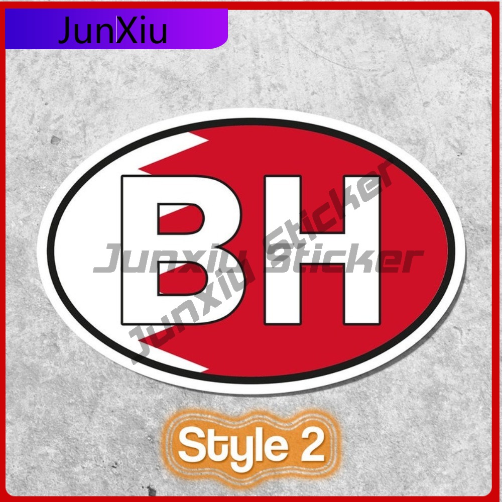 바레인 BH 스티커 타원형 깃발 방수 데칼 재미있는 자 - Car Accessories Bahrain 리뷰 및 가격