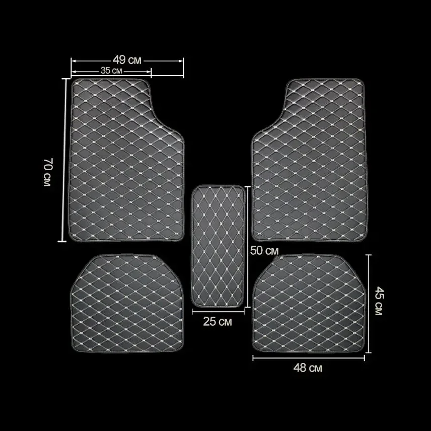자동차 바닥 매트 5개 세트 PU 가죽 유니버설 품질  - Car Floor Mat Rubber 리뷰 및 가격