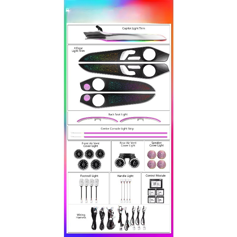 다이나믹 트림 패널 LED 앰비언트 라이트 업그레이드  - Car Accessories Light 리뷰 및 가격