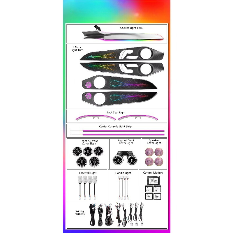 다이나믹 트림 패널 LED 앰비언트 라이트 업그레이드  - Car Accessories Light 리뷰 및 가격