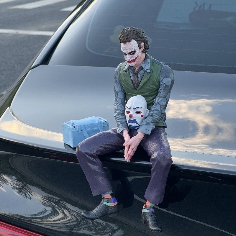 새로운 조커 히스 레저 액션 피규어 자동차 지붕 장식  - Car Accessories Joker 리뷰 및 가격