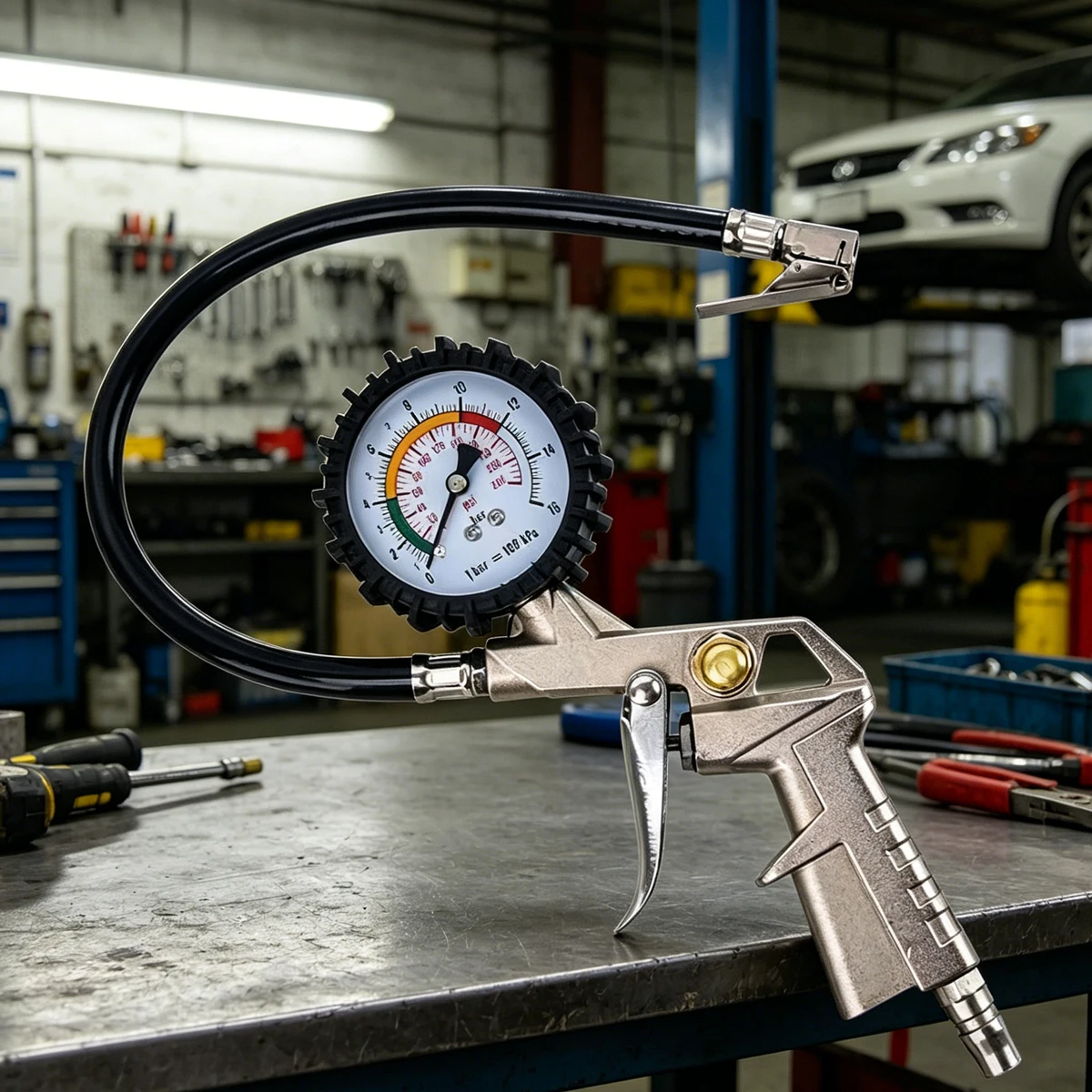 타이어 펌핑 건 도구 자동차 타이어 압력 게이지 테스터 - Car Accessories Job 리뷰 및 가격