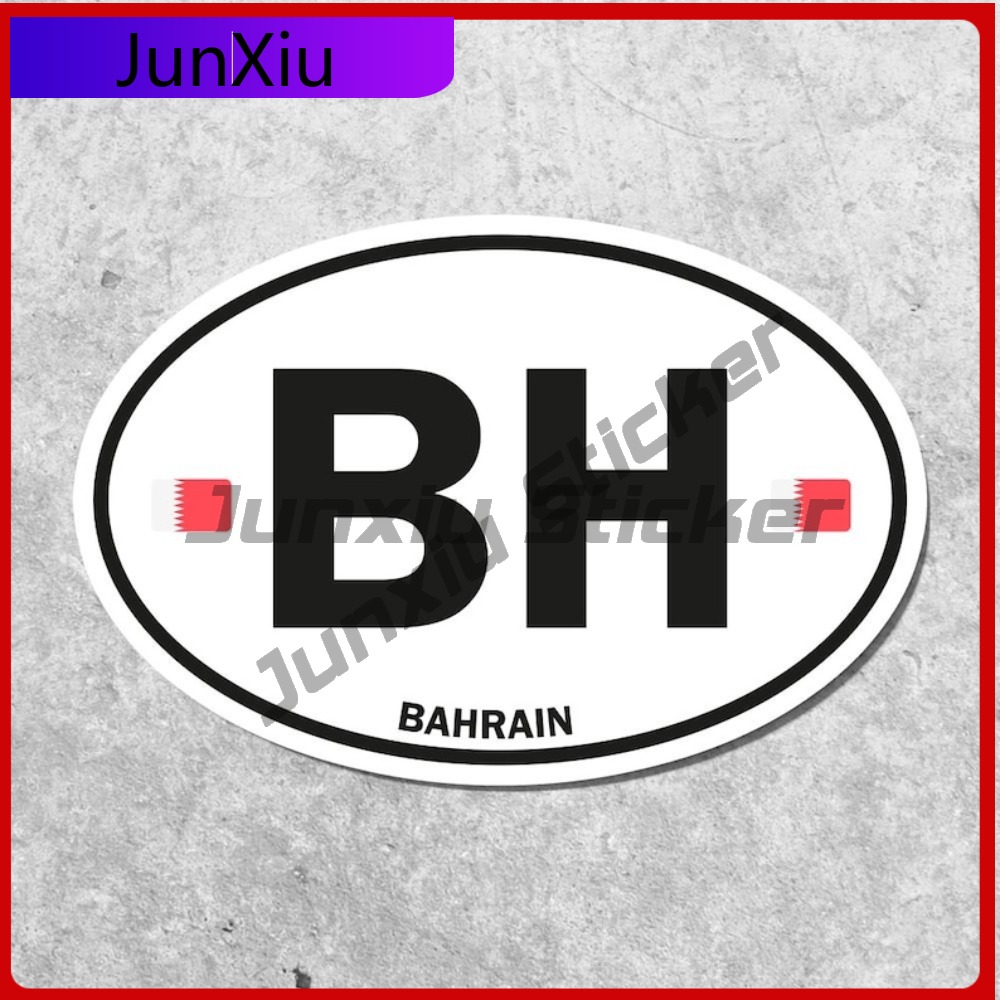 바레인 국기 스티커 타원형 흰색과 검정색 국가 재미있는 - Car Accessories Bahrain 리뷰 및 가격