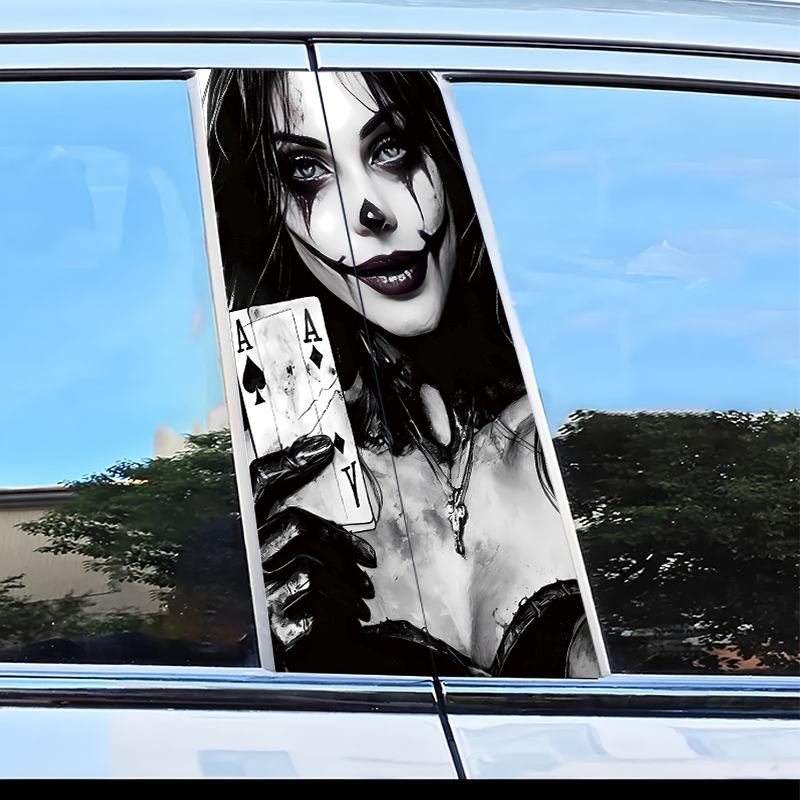 2pcs 자동차 B-필러 스티커 조커 소녀 스크래치 방 - Car Accessories Joker 리뷰 및 가격